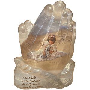 Take delight in the Lord From The Child's Prayer Collection Praying Hands Sculpt